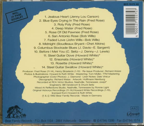 Howard White - Western Swing & Steel Instrumentals (CD)
