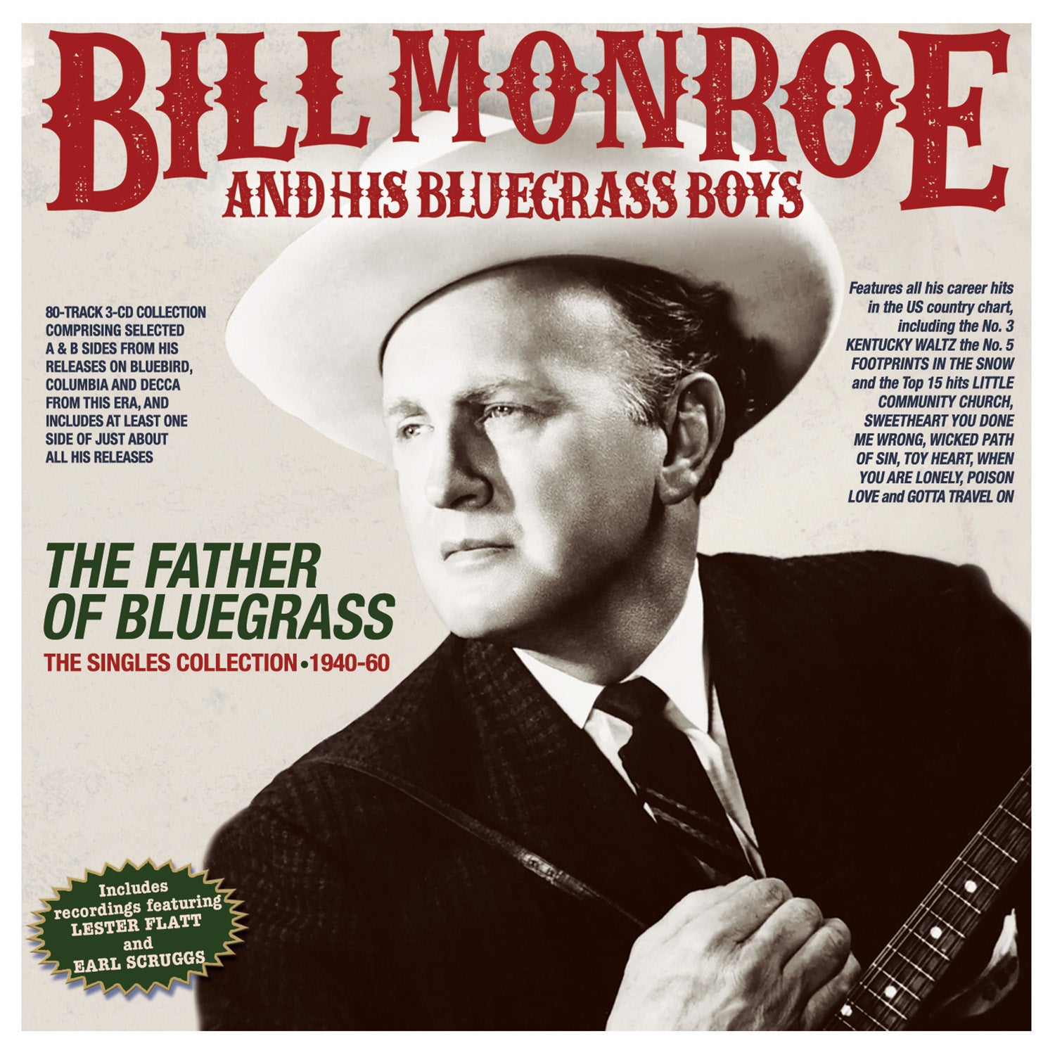 Bill Monroe & His Bluegrass Boys - The Father Of Bluegrass: The Singles Collection 1940-60 (CD)