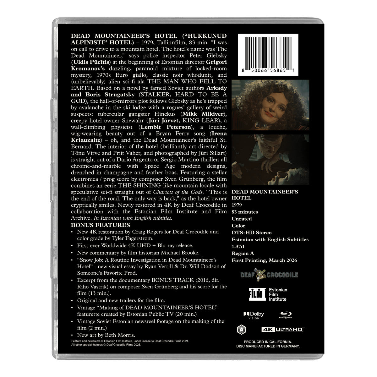 Dead Mountaineer's Hotel (4K Ultra HD + Blu-ray)