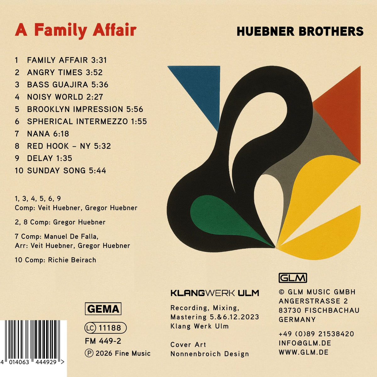 Huebner Brothers - A Family Affair (CD)
