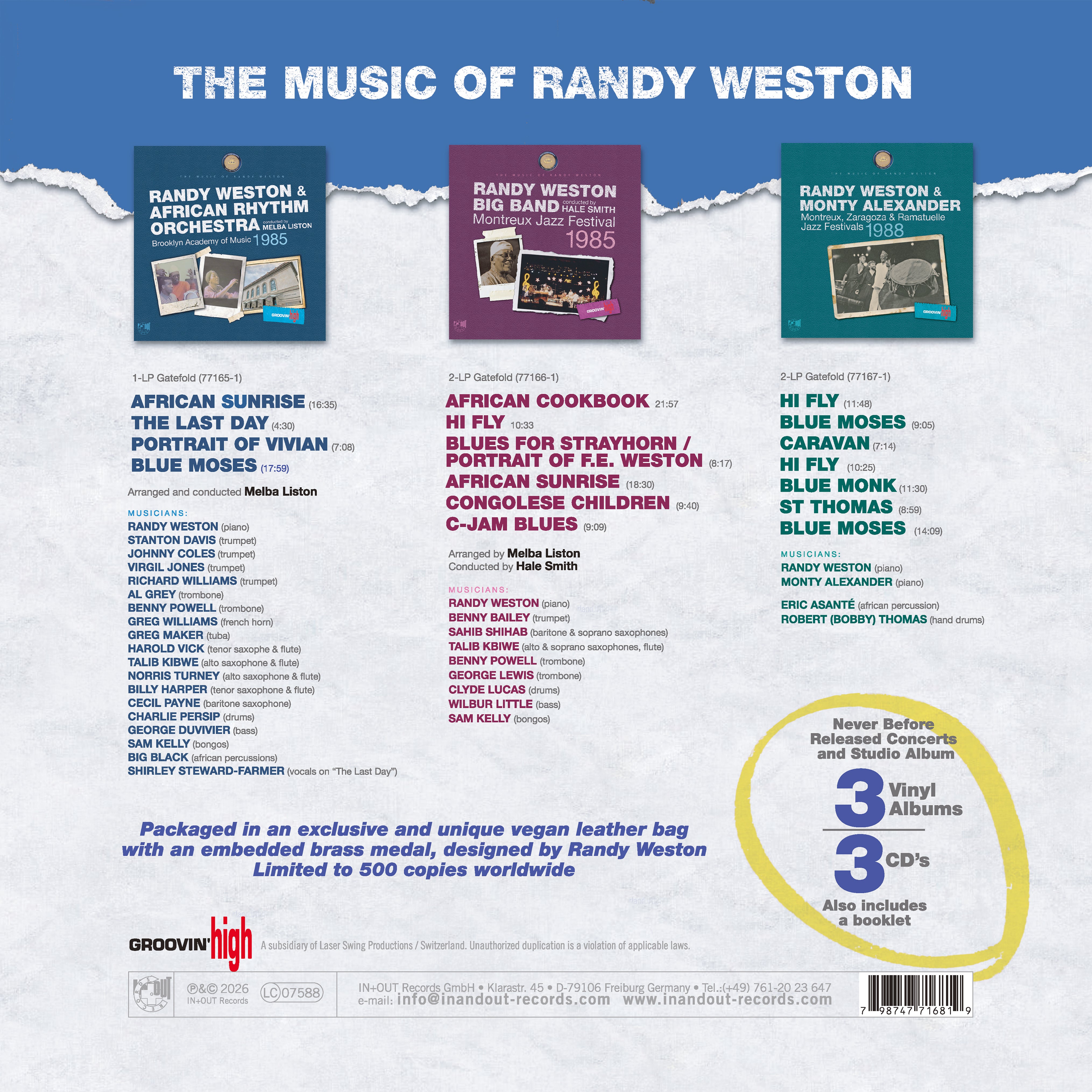 Randy Weston - The Music Of Randy Weston (5LP + 3-CD Box Set) (LP)
