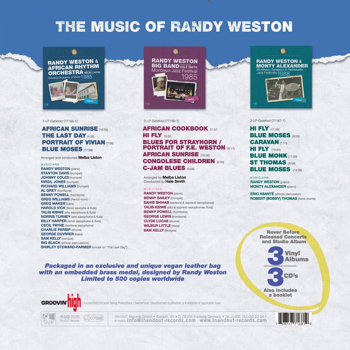 Randy Weston - The Music Of Randy Weston (5LP + 3-CD Box Set) (LP)