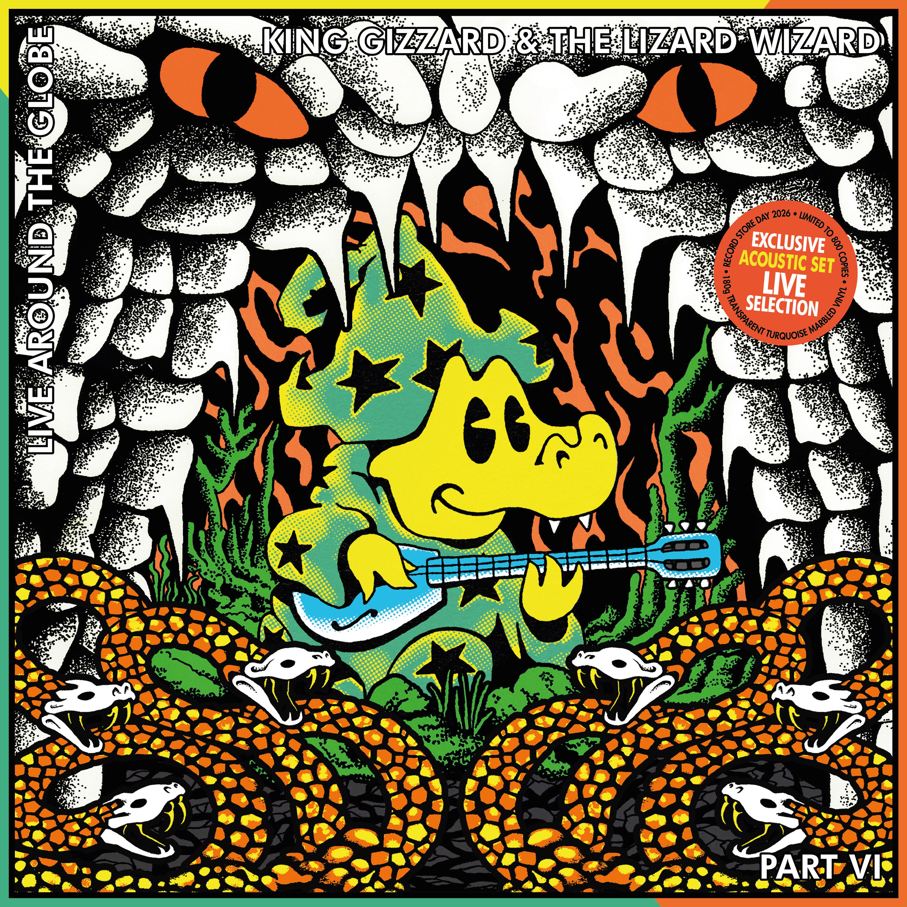 King Gizzard & The Lizard Wizard - Live Around The Globe Part Vi: The Acoustic Concert (180g Transparent Turquoise Marbled Vinyl) (LP)
