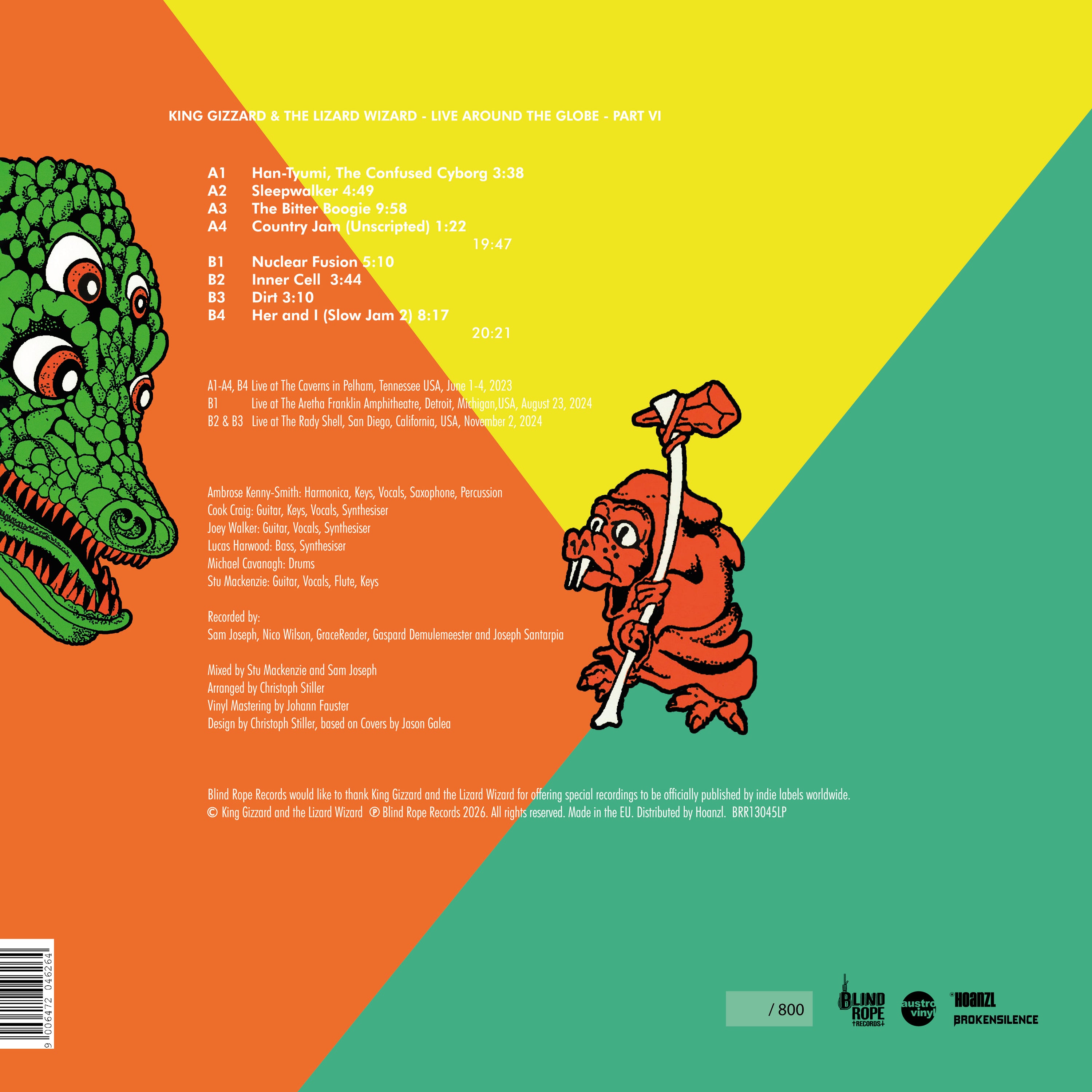 King Gizzard & The Lizard Wizard - Live Around The Globe Part Vi: The Acoustic Concert (180g Transparent Turquoise Marbled Vinyl) (LP)