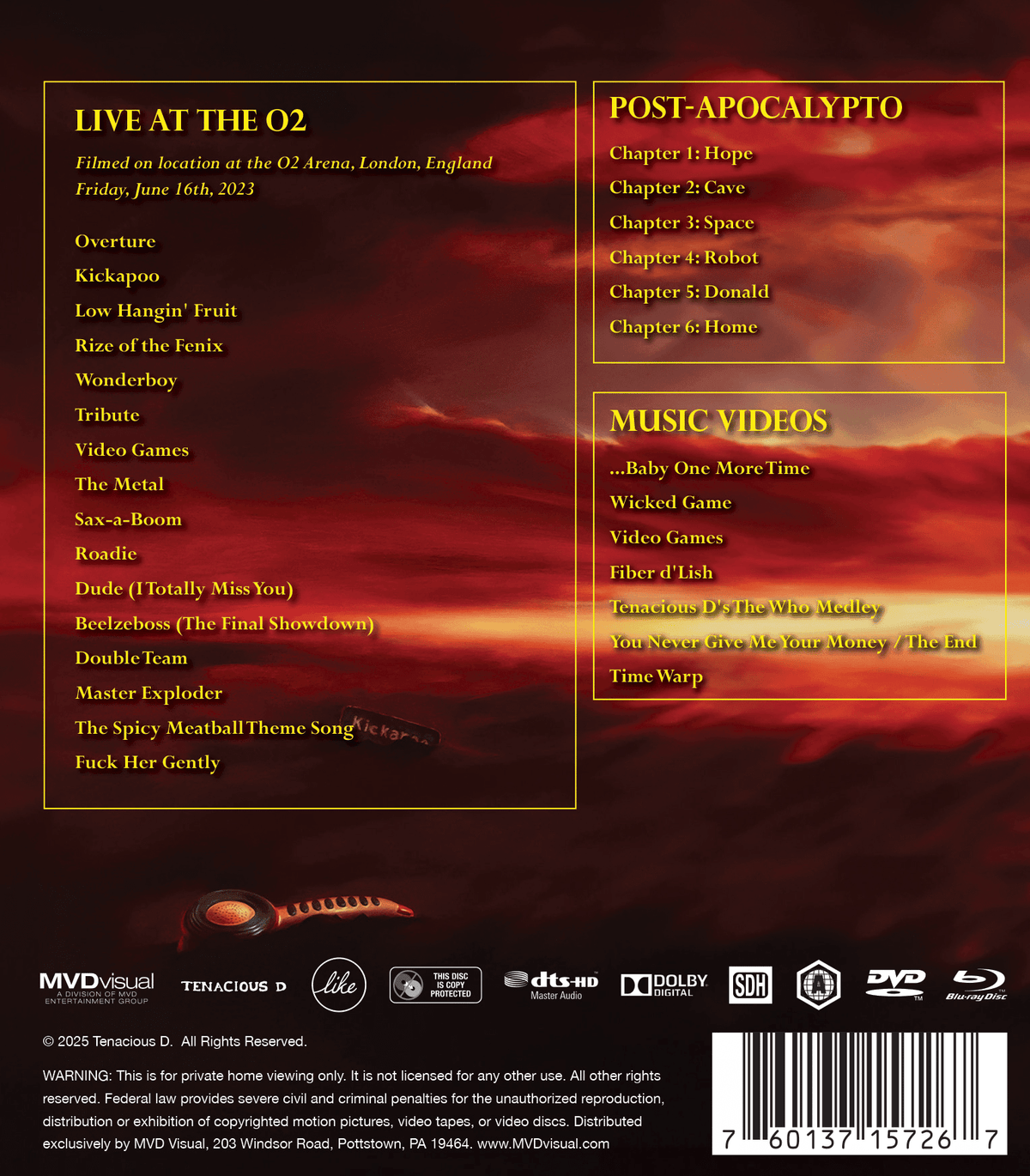 Tenacious D - The Complete Masterworks Vol. 3 (Blu-ray + DVD Combo Pack)