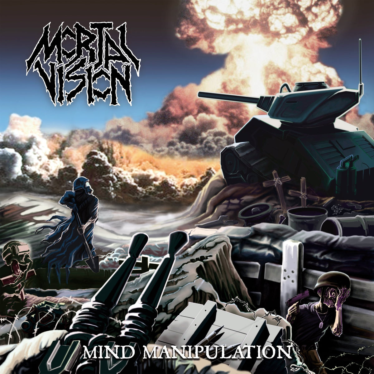 Mortal Vision - Mind Manipulation (Orange / Blue Galaxy Effect Vinyl) (LP)