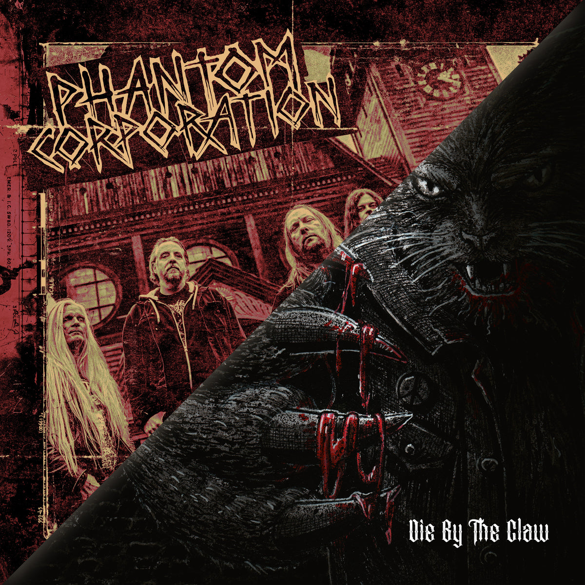 Phantom Corporation & Catbreath - Commando / Die By The Claw (LP) 1