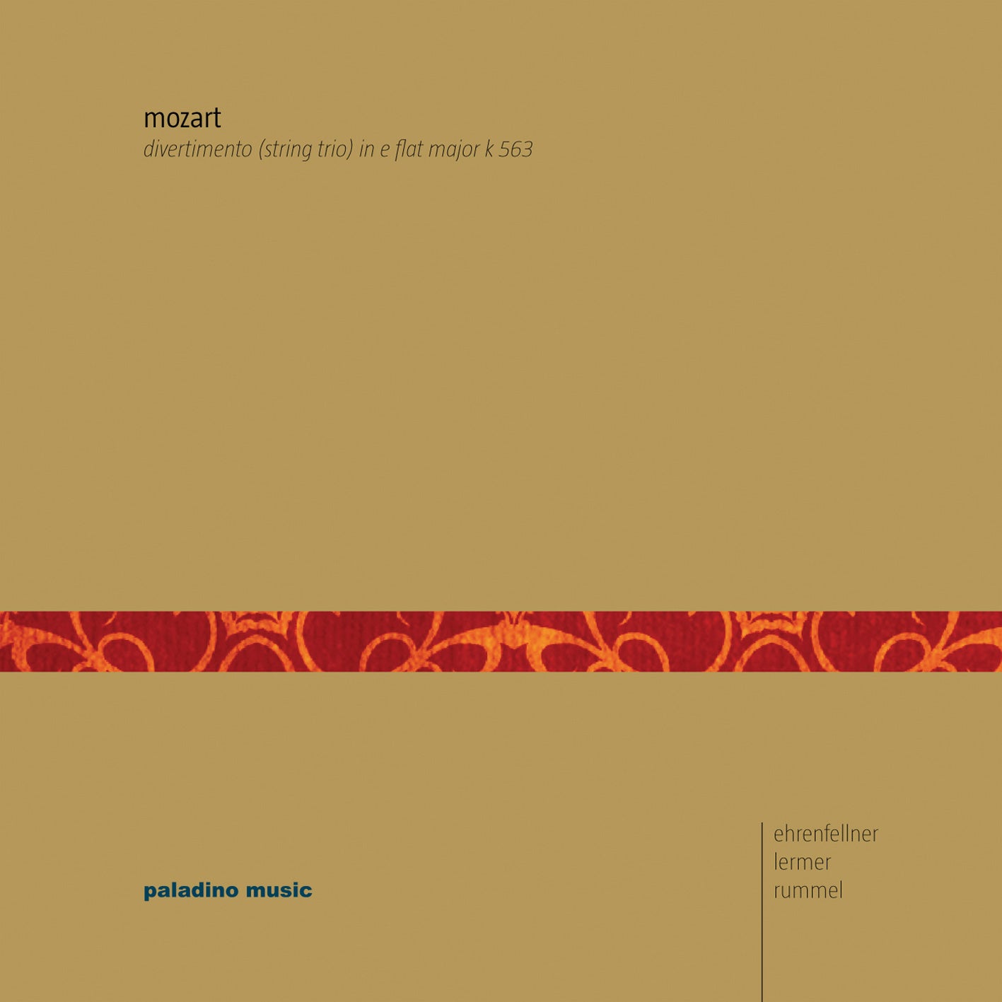 Christoph Ehrenfellner & Firmian Lermer & Martin Rummel - Mozart: Divertimento K 563 (CD)