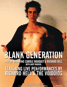 Richard Hell & The Voidoids - Blank Generation Poster (POSTER)