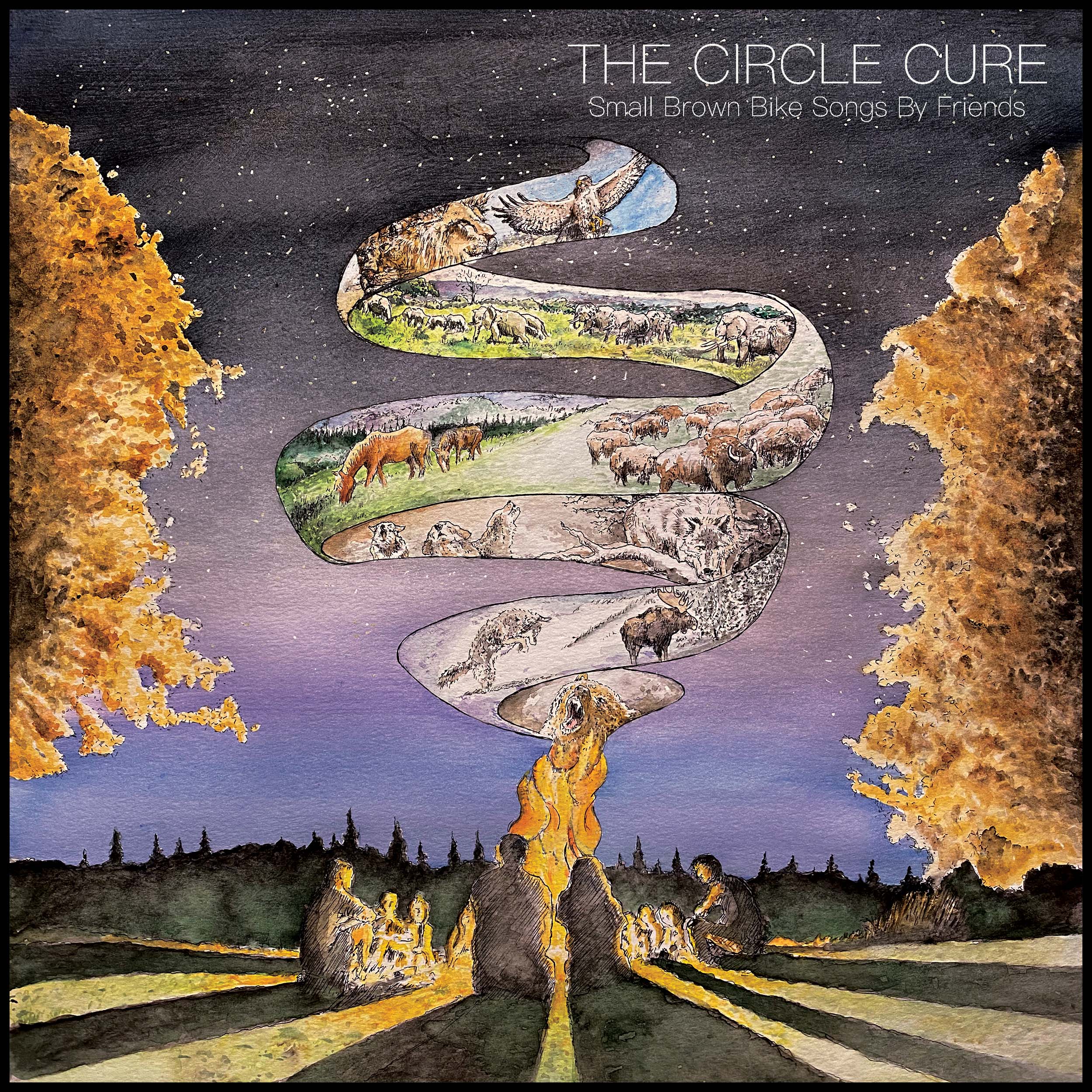 The Circle Cure. Small Brown Bike Songs By Friends (LP)
