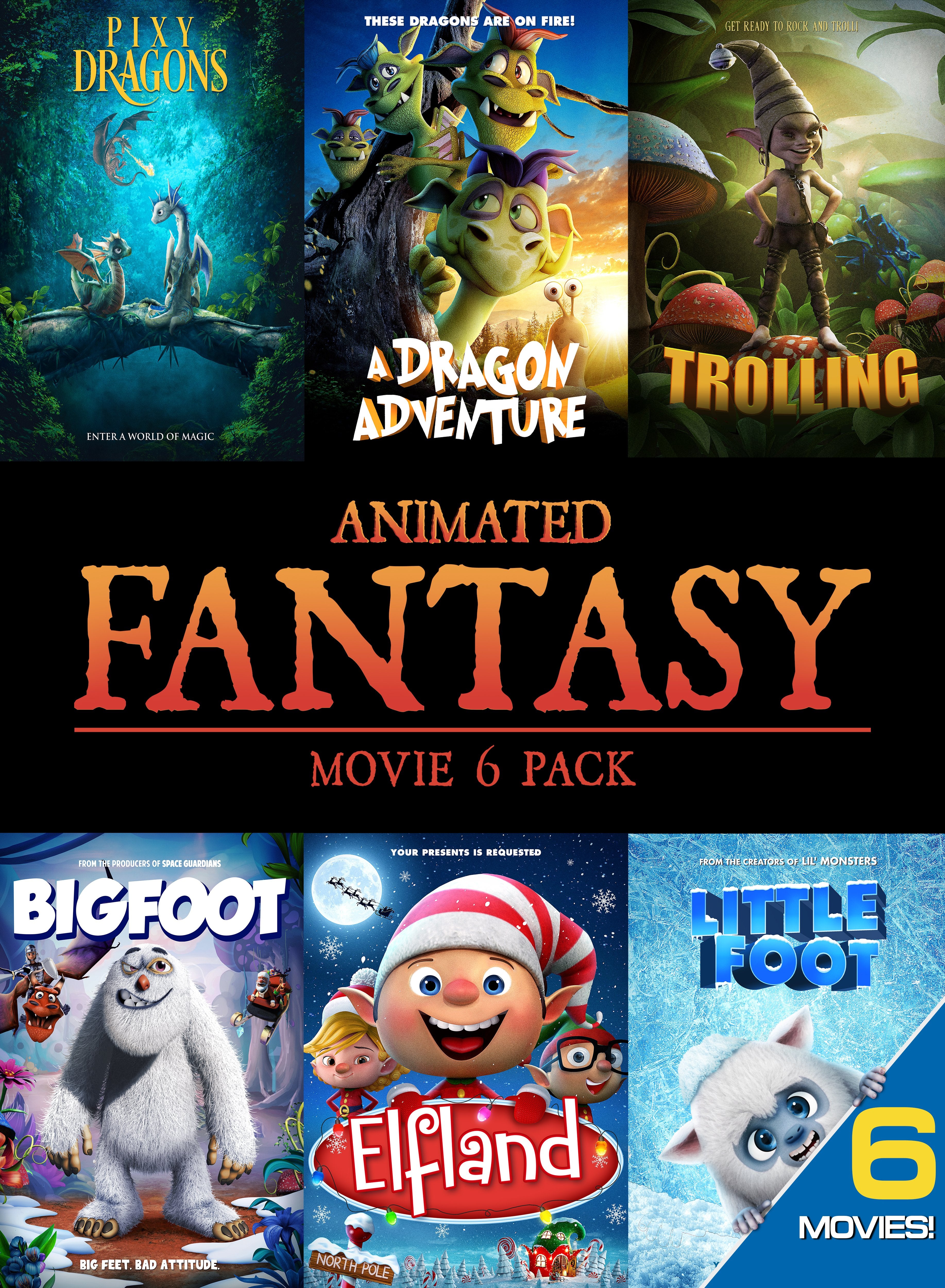 little monsters movie dvd Animated Fantasy Movie 6 Pack (DVD)