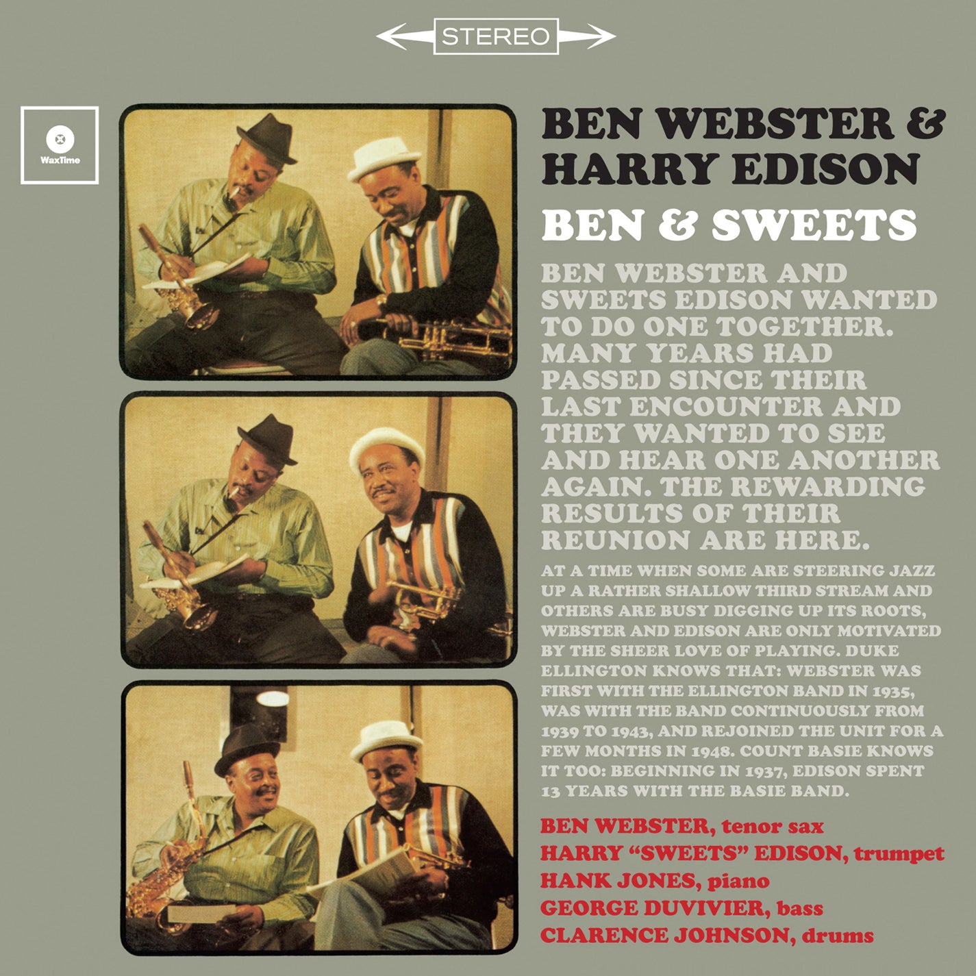 Ben Webster & Harry Edison - Ben & Sweet + 1 Bonus Track (LP)