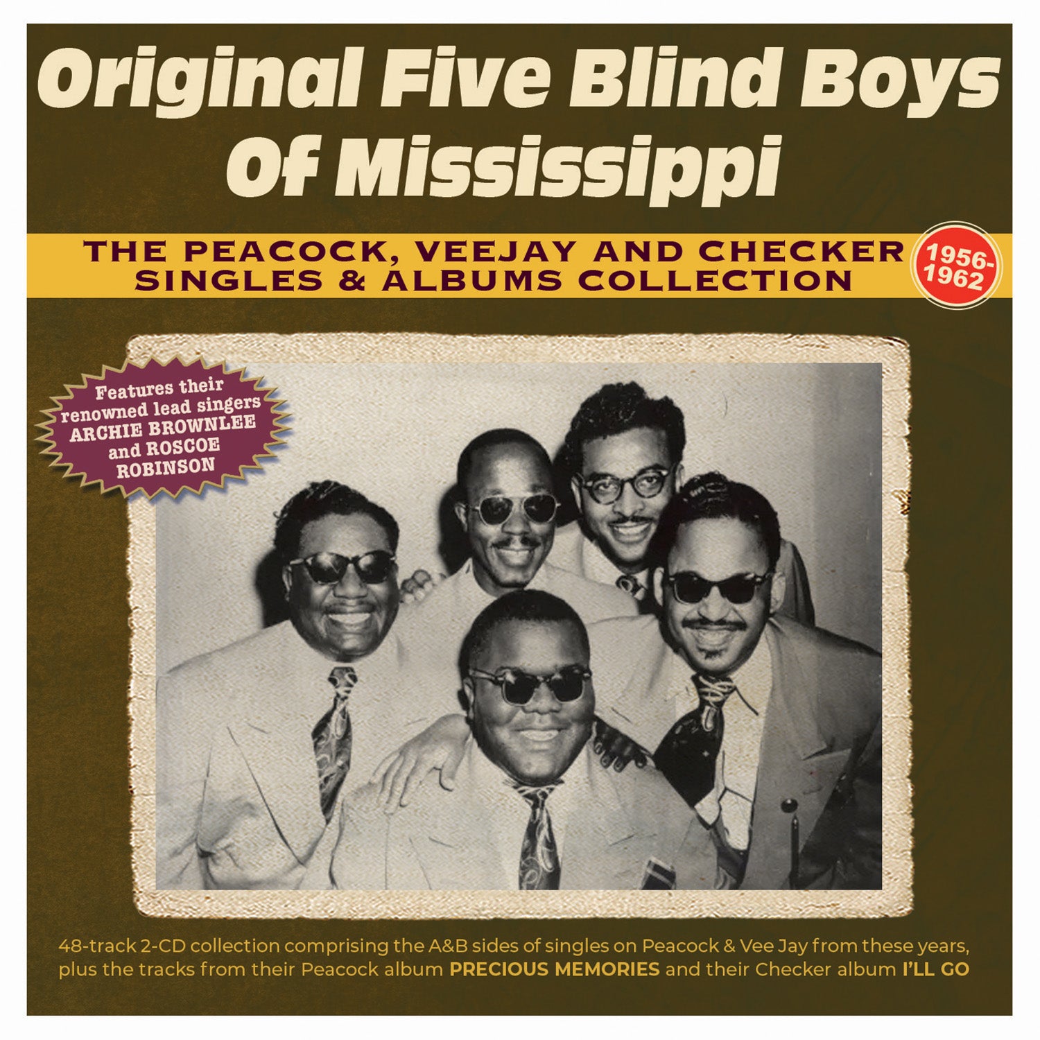 Original Five Blind Boys Of Mississippi - The Peacock, Vee Jay And Checker Singles & Albums Collection 1956-62 (CD)