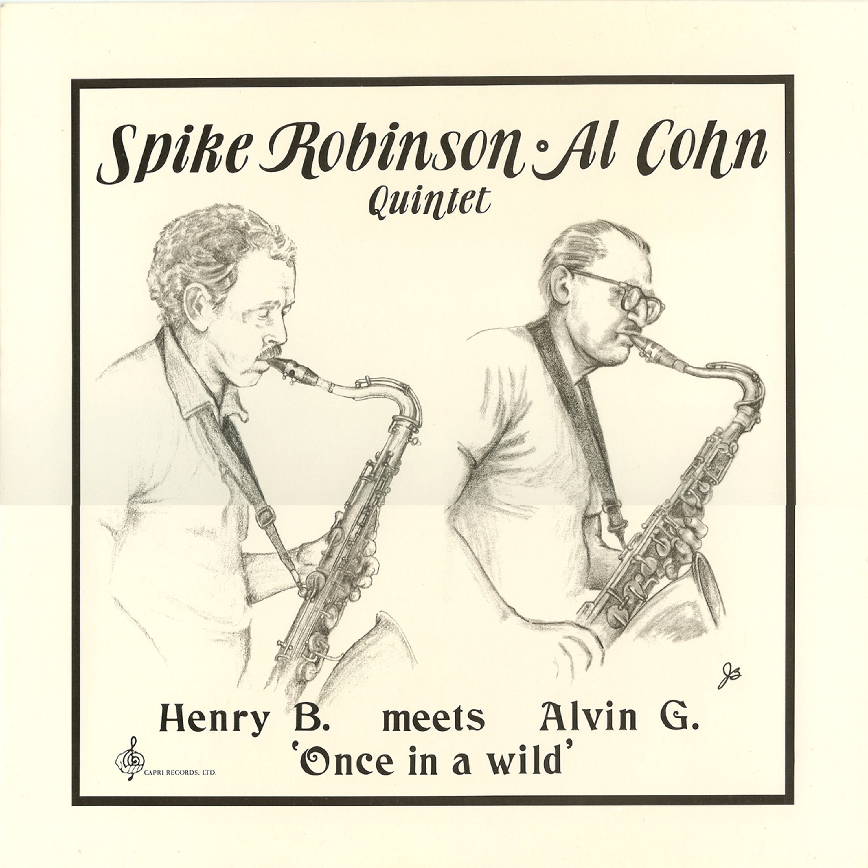 Spike Robinson & Al Cohn - Henry B. Meets Alvin G.: Once In A Wild (LP)