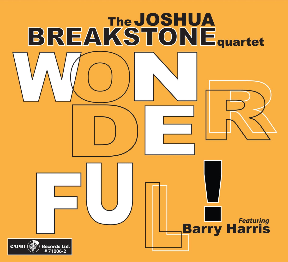 Joshua Breakstone & Barry Harris - Wonderful! (CD)