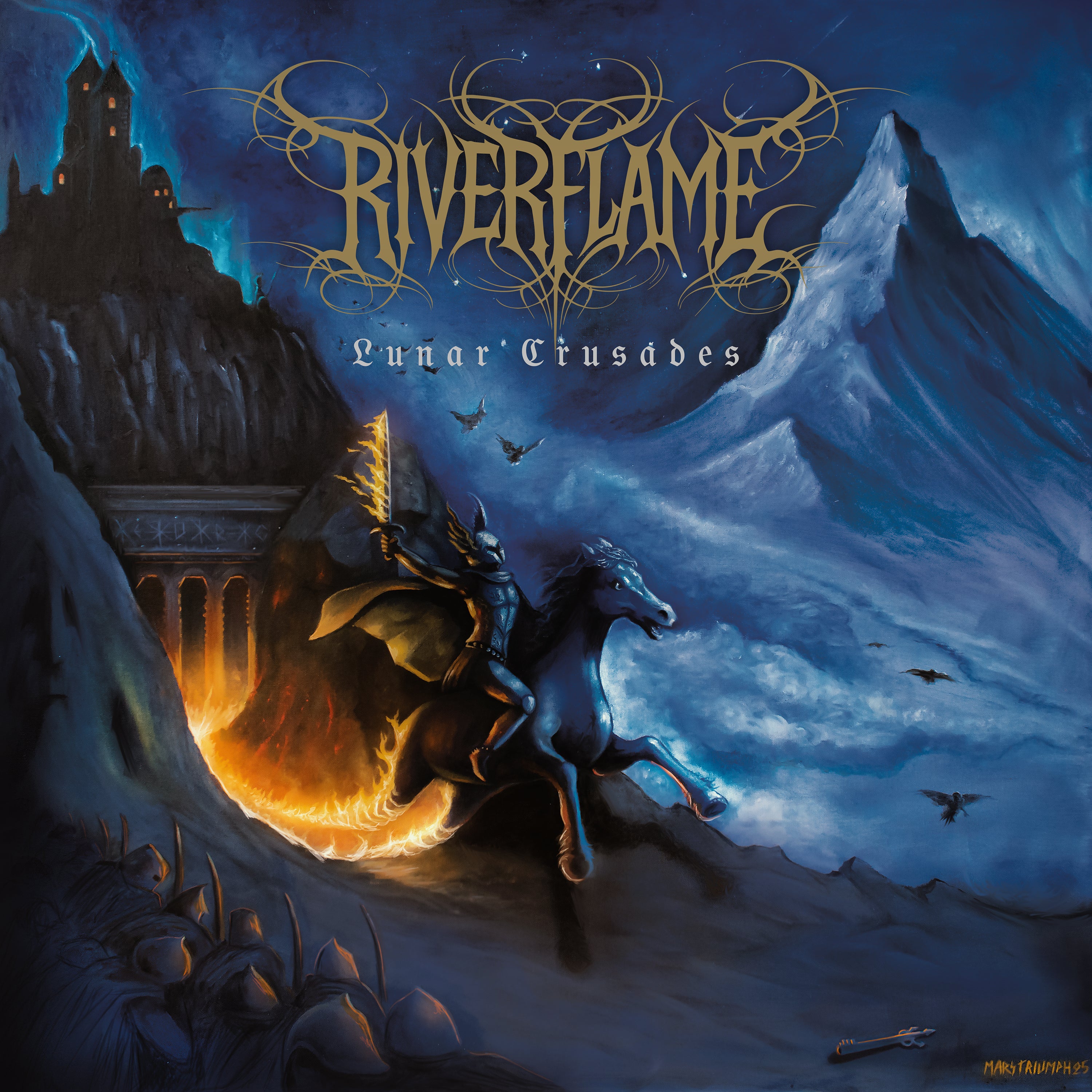 Riverflame - Lunar Crusades [Limited Flaming Yellow/Orange Vinyl] (LP)