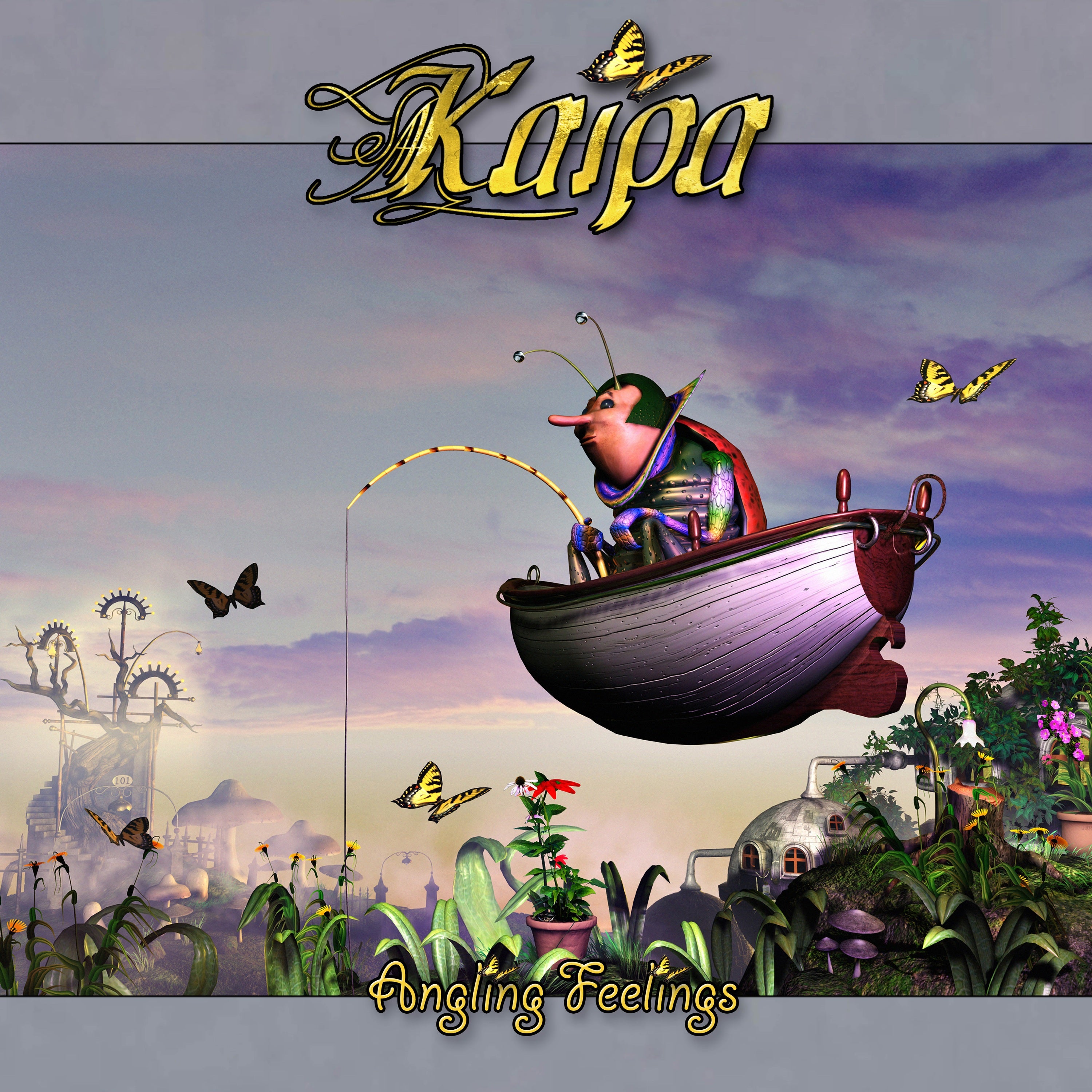Kaipa - Angling Feelings (3 Colours Splattered - Base Ultra-Clear - Solid Purple + Black + Solid White) (LP)
