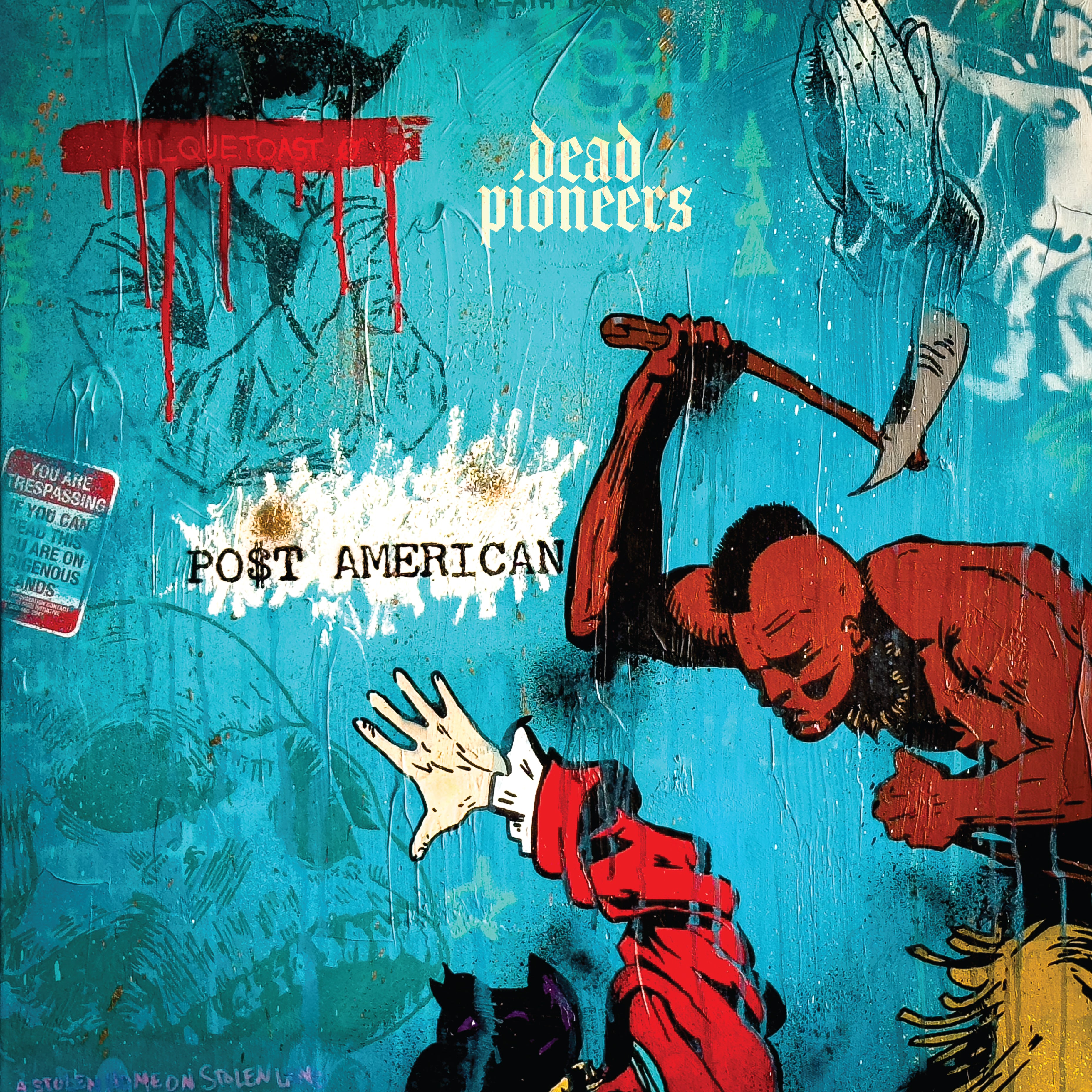 Dead Pioneers - PO$T AMERICAN (Marble Curacao Colour Vinyl) [INDIE EXCLUSIVE] (LP)
