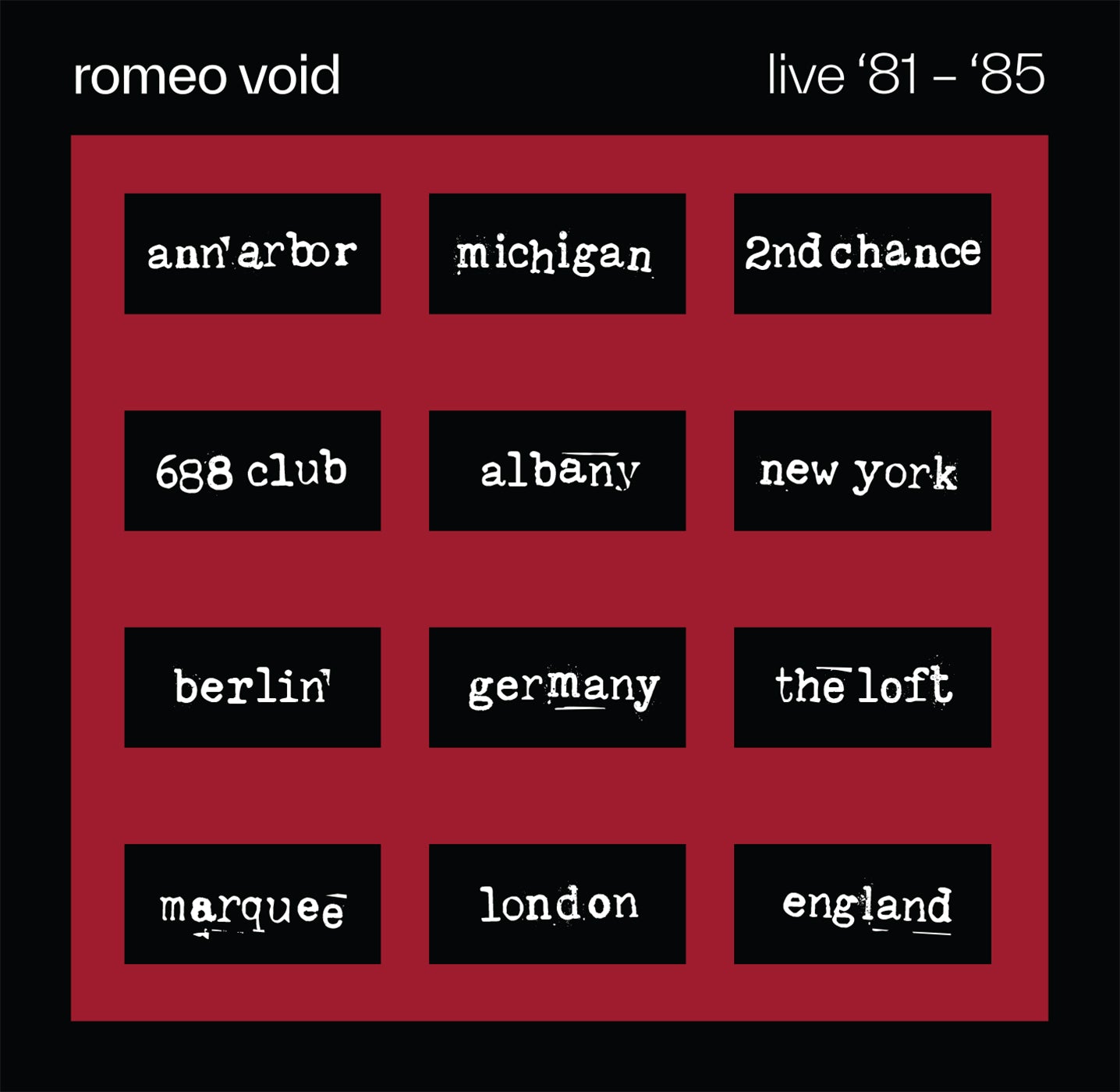 Romeo Void - The Best Of Romeo Void Live '81-'85 (CD)