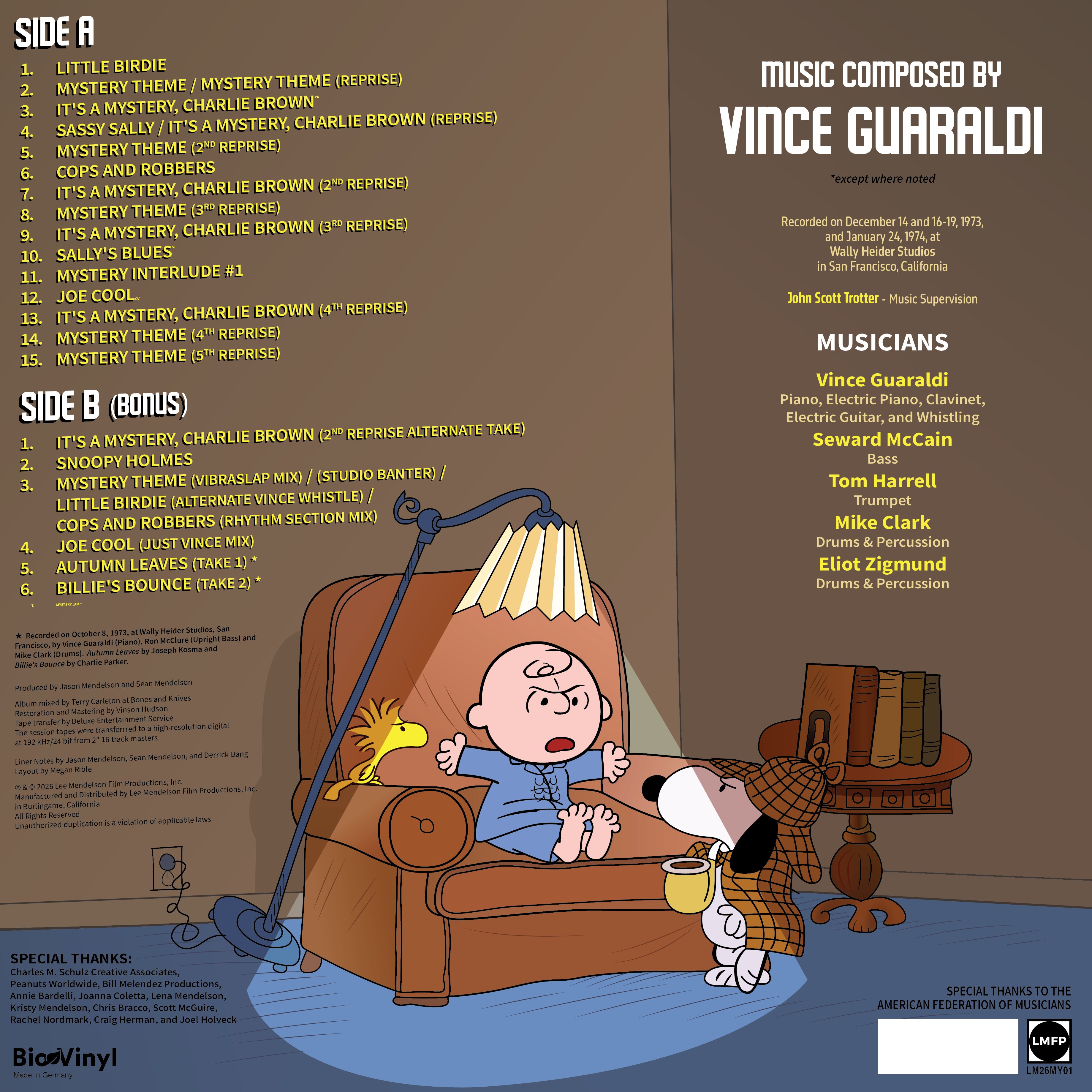 Vince Guaraldi - It's a Mystery, Charlie Brown (Original Soundtrack Recording) (Guaraldi 75th Anniversary Extended Edition) (LP) PREORDER