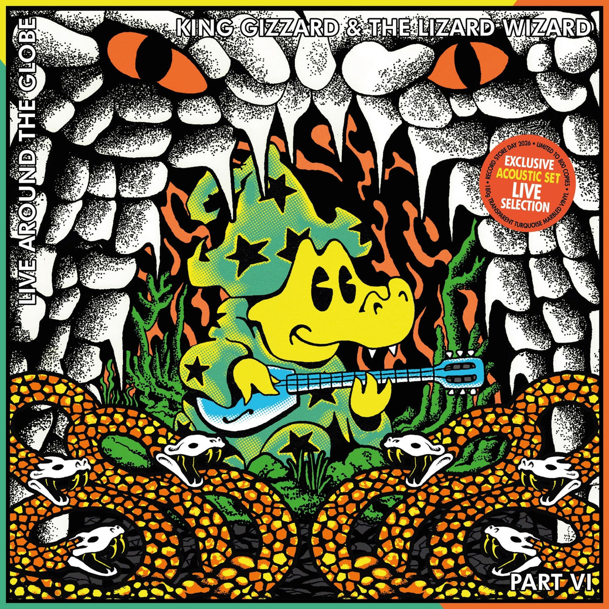 King Gizzard & The Lizard Wizard - Live Around The Globe Part Vi: The Acoustic Concert (180g Transparent Turquoise Marbled Vinyl) (LP)