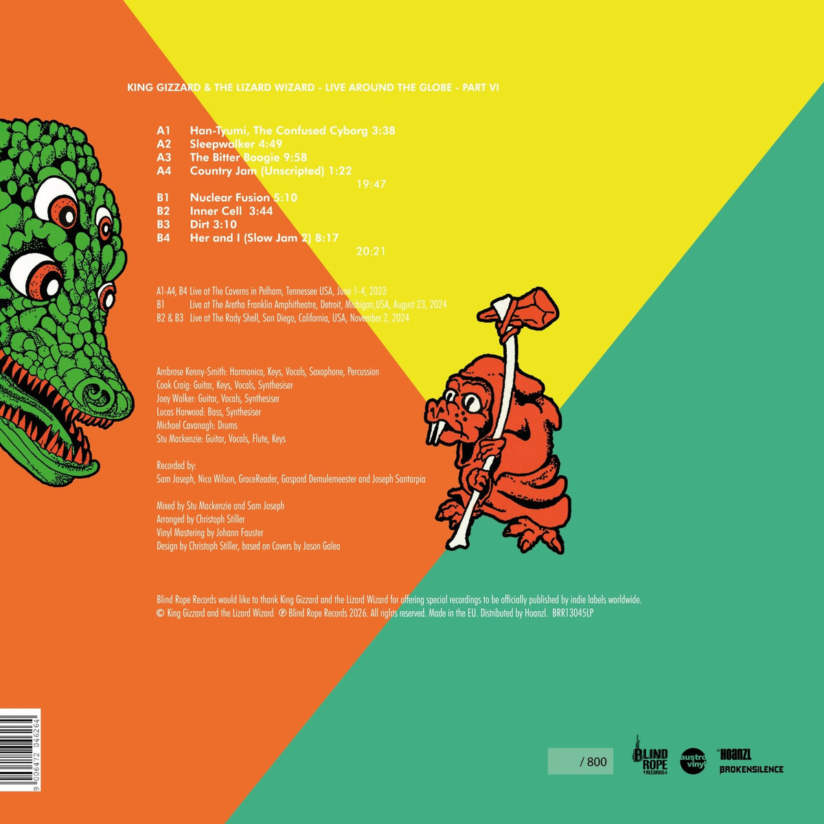 King Gizzard & The Lizard Wizard - Live Around The Globe Part Vi: The Acoustic Concert (180g Transparent Turquoise Marbled Vinyl) (LP)