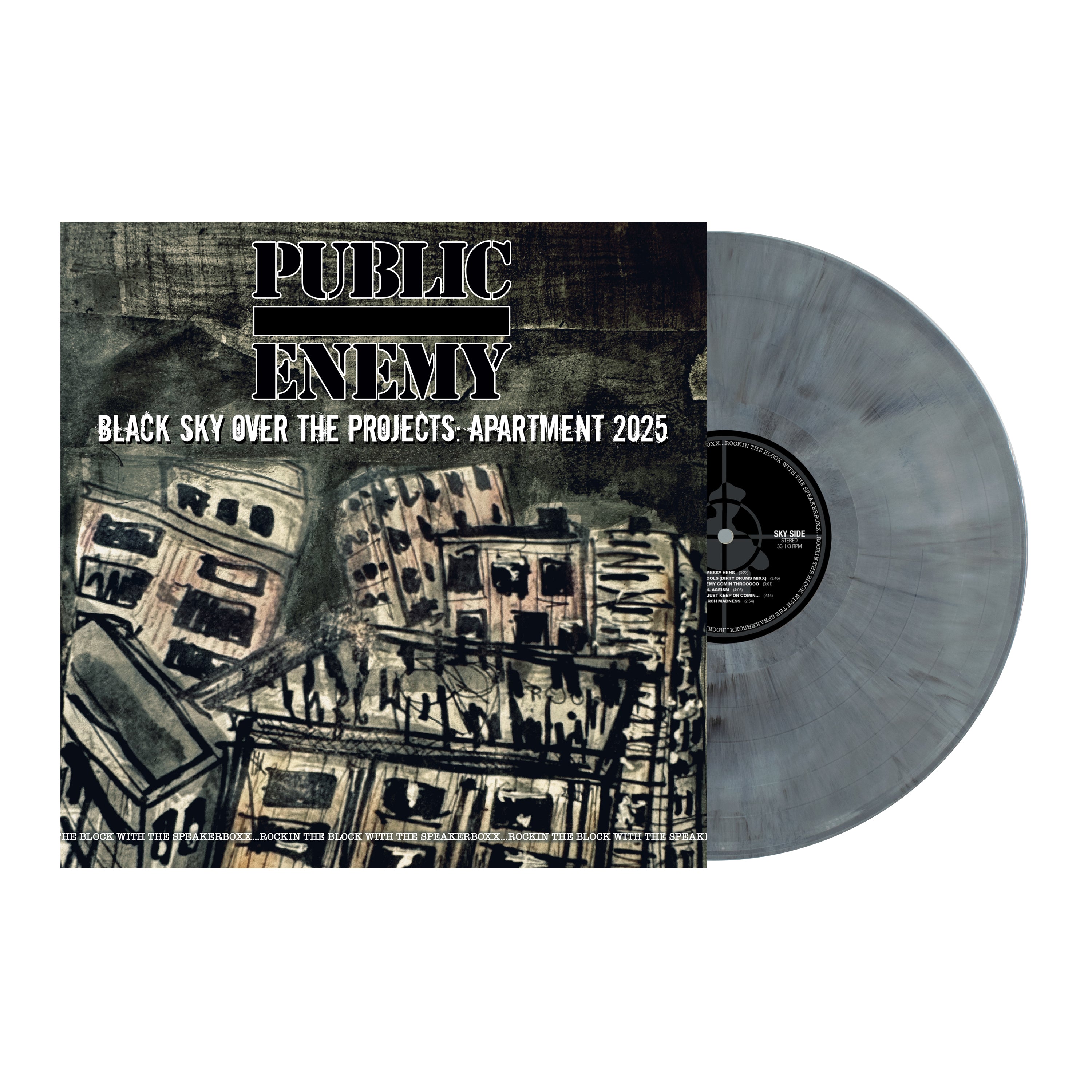 Public Enemy – Black Sky Over the Projects: Apartment 2025 (Exclusive SIGNED Limited Edition "Wind" Variant) [LP] PREORDER