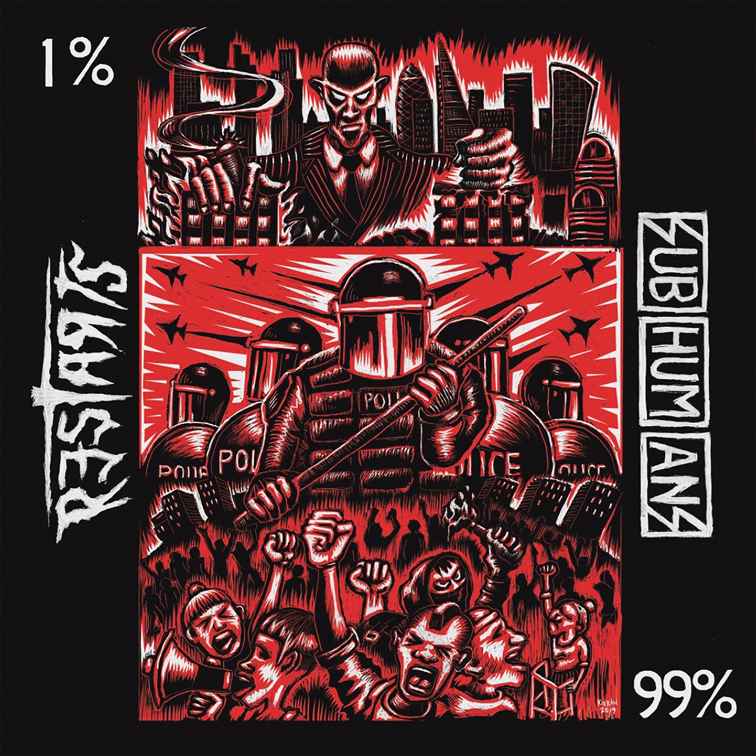 Subhumans & The Restarts - Split (7 INCH)