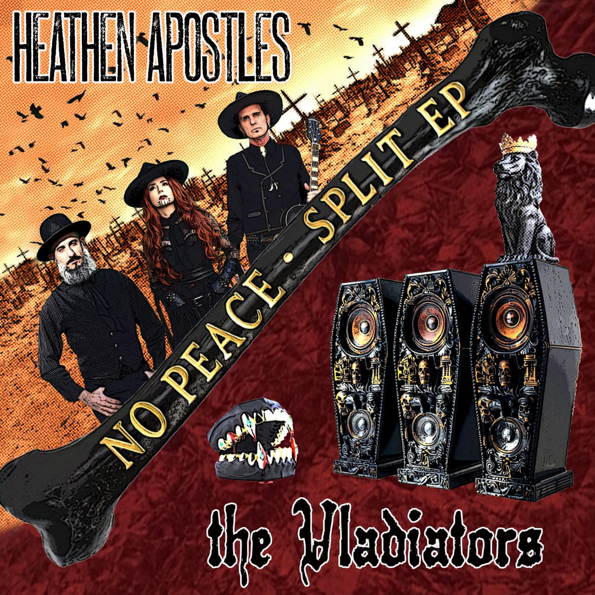 Heathen Apostles & The Vladiators - No Peace: Split EP (CD)