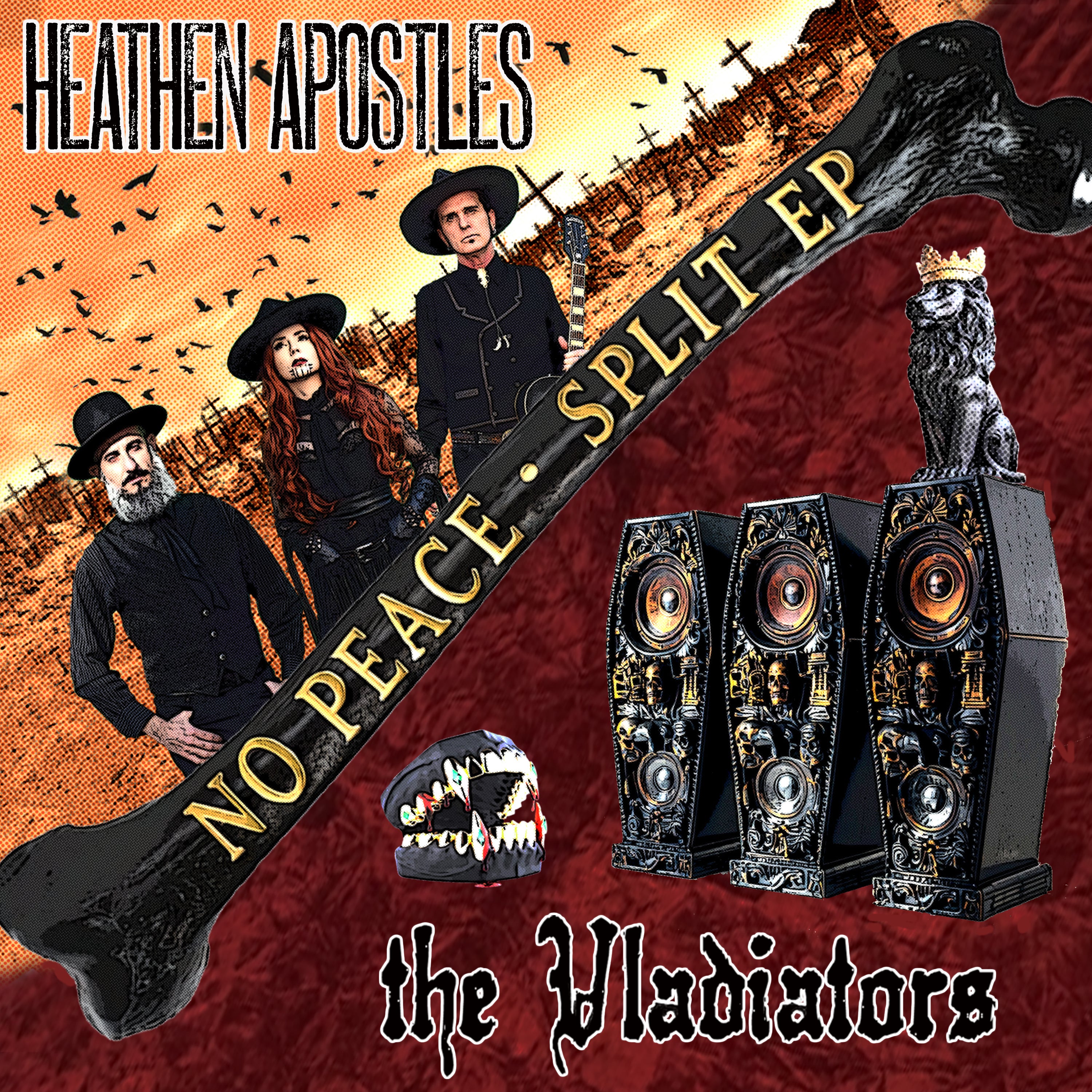 Heathen Apostles & The Vladiators - No Peace: Split EP (CD)