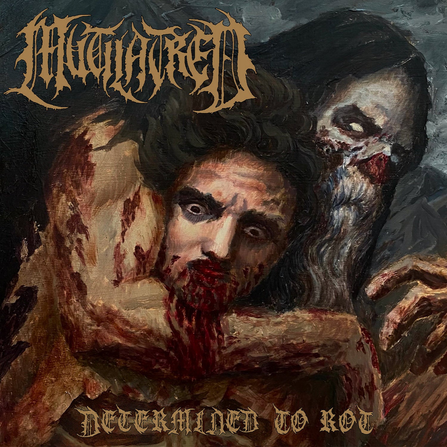 Mutilatred - Determined To Rot (Clear Vinyl W/ Grey, Gold, and Red Splatter) (LP)