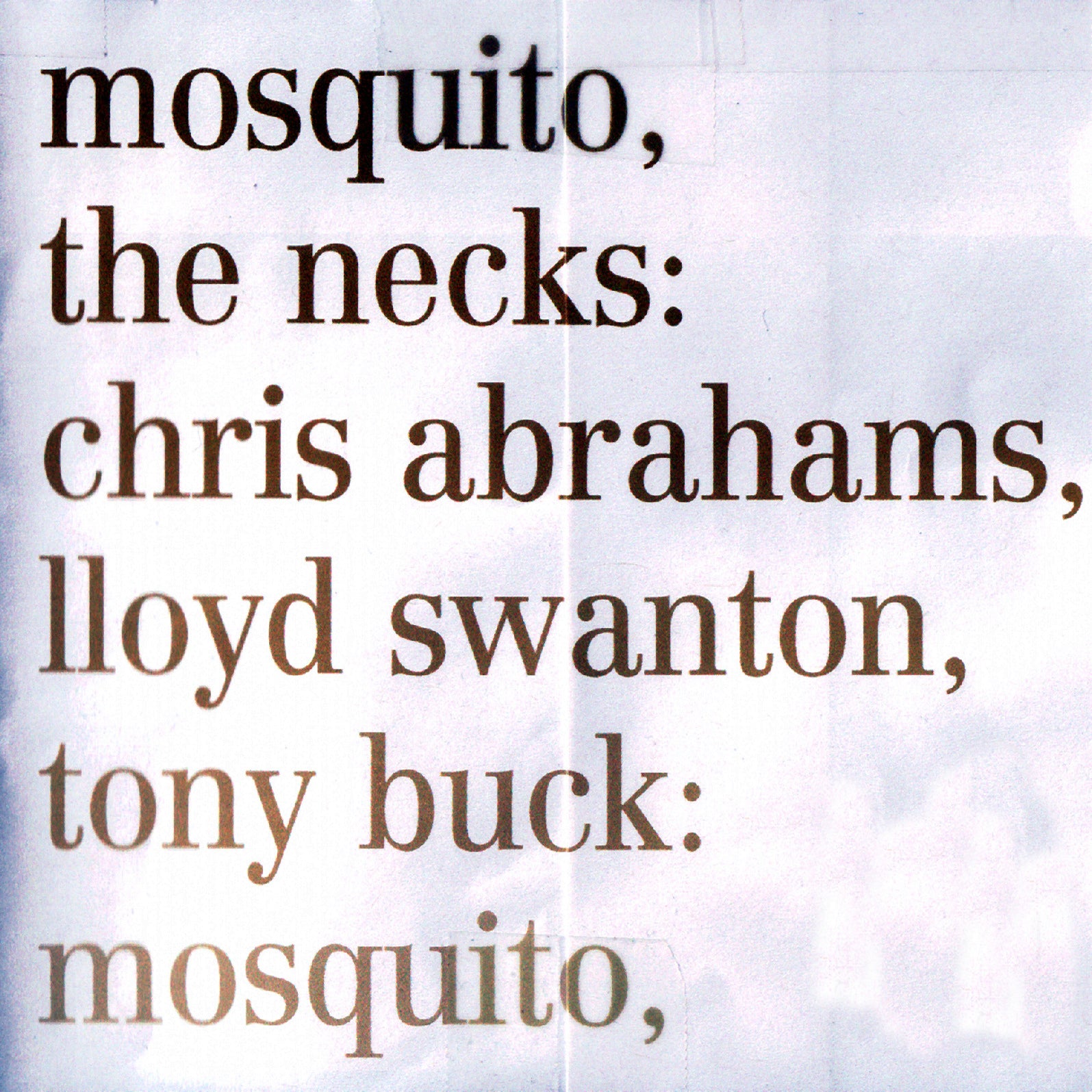 Necks - Mosquito/see Through (CD)