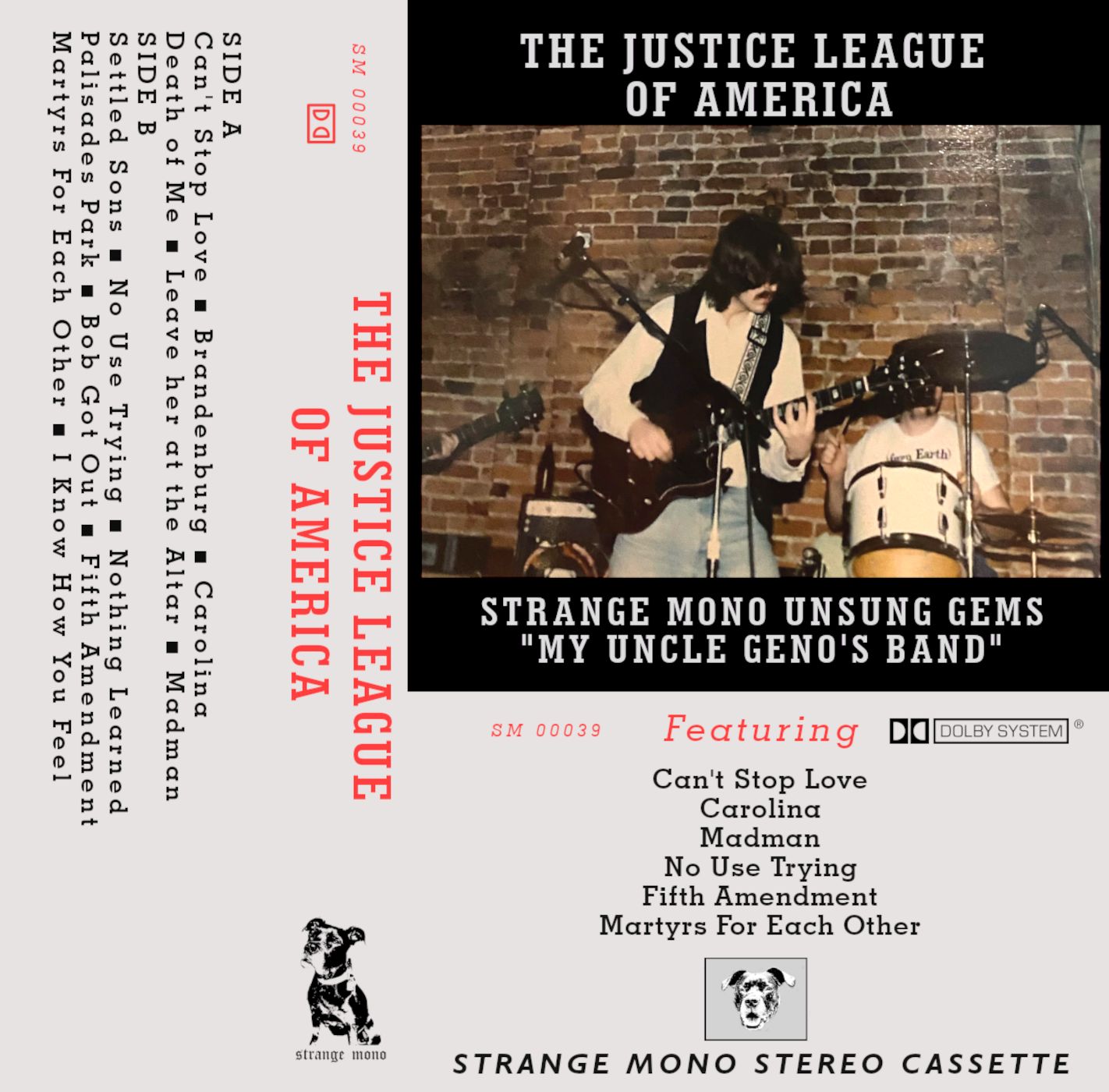 The Justice League Of America - Strange Mono Unsung Gems 'My Uncle Geno's Band' (CASSETTE)