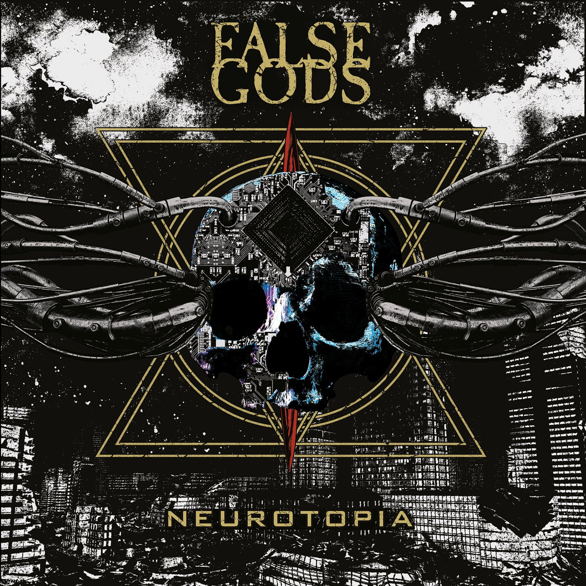 False Gods - Neurotopia (Black + Gold + Silver Marble Vinyl) (LP)