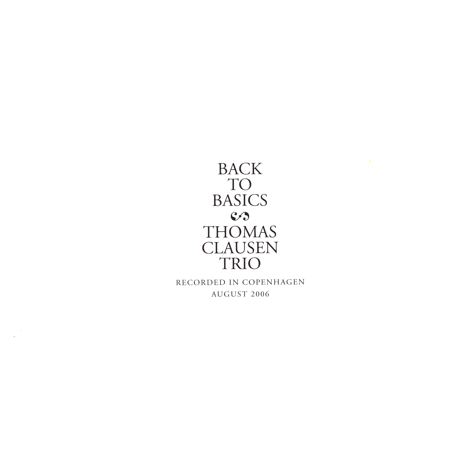 Thomas Clausen Trio - Back To Basics (CD)