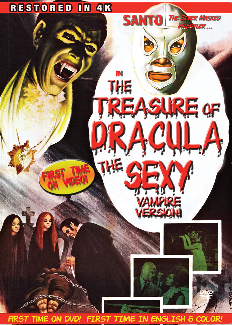 Santo In The Treasure Of Dracula: The Sexy Vampire Version 4k Resoration (In Color) (DVD)