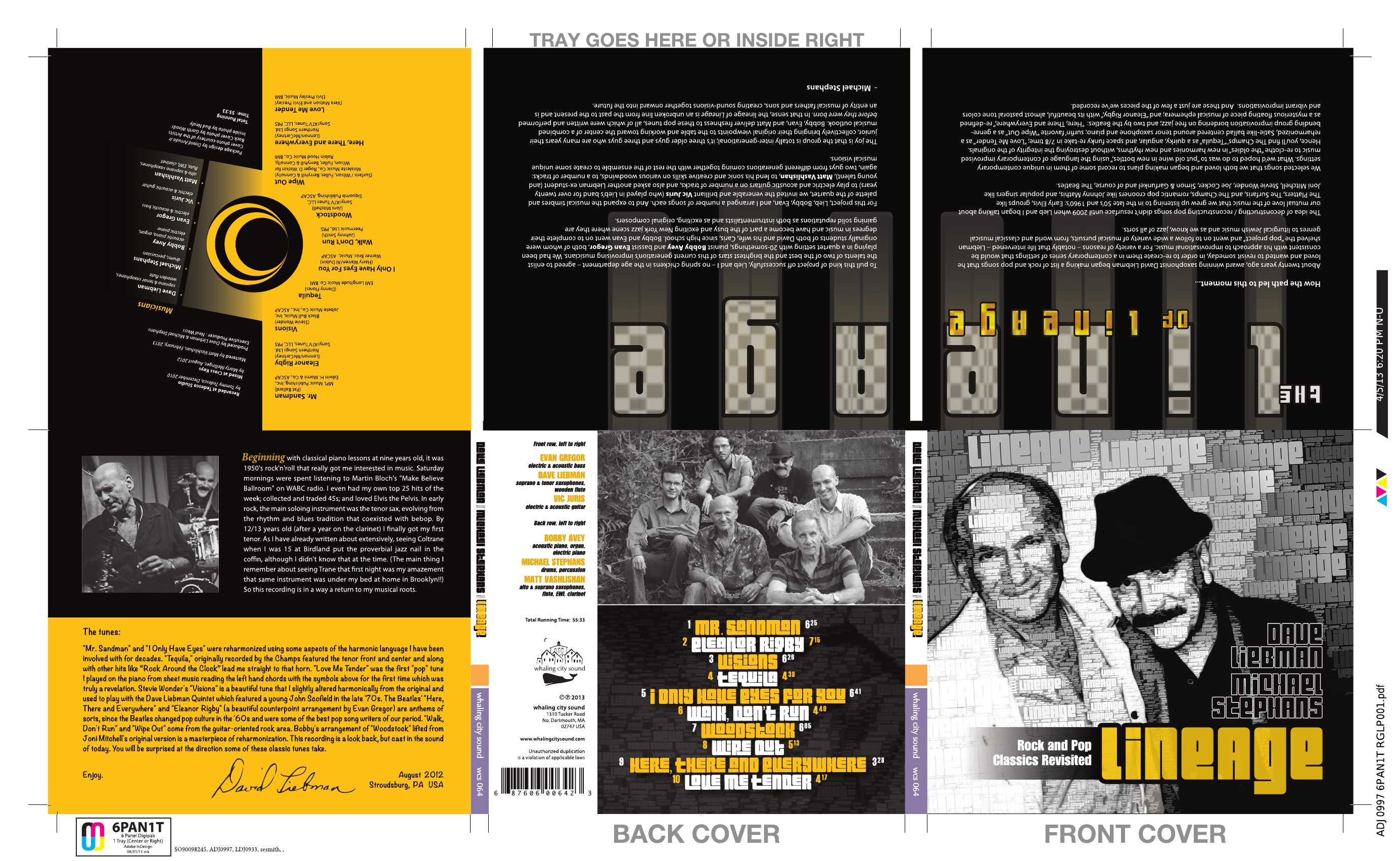 Dave Liebman & Michael Stephans - Lineage Rock And Pop Classics Revisited (CD)