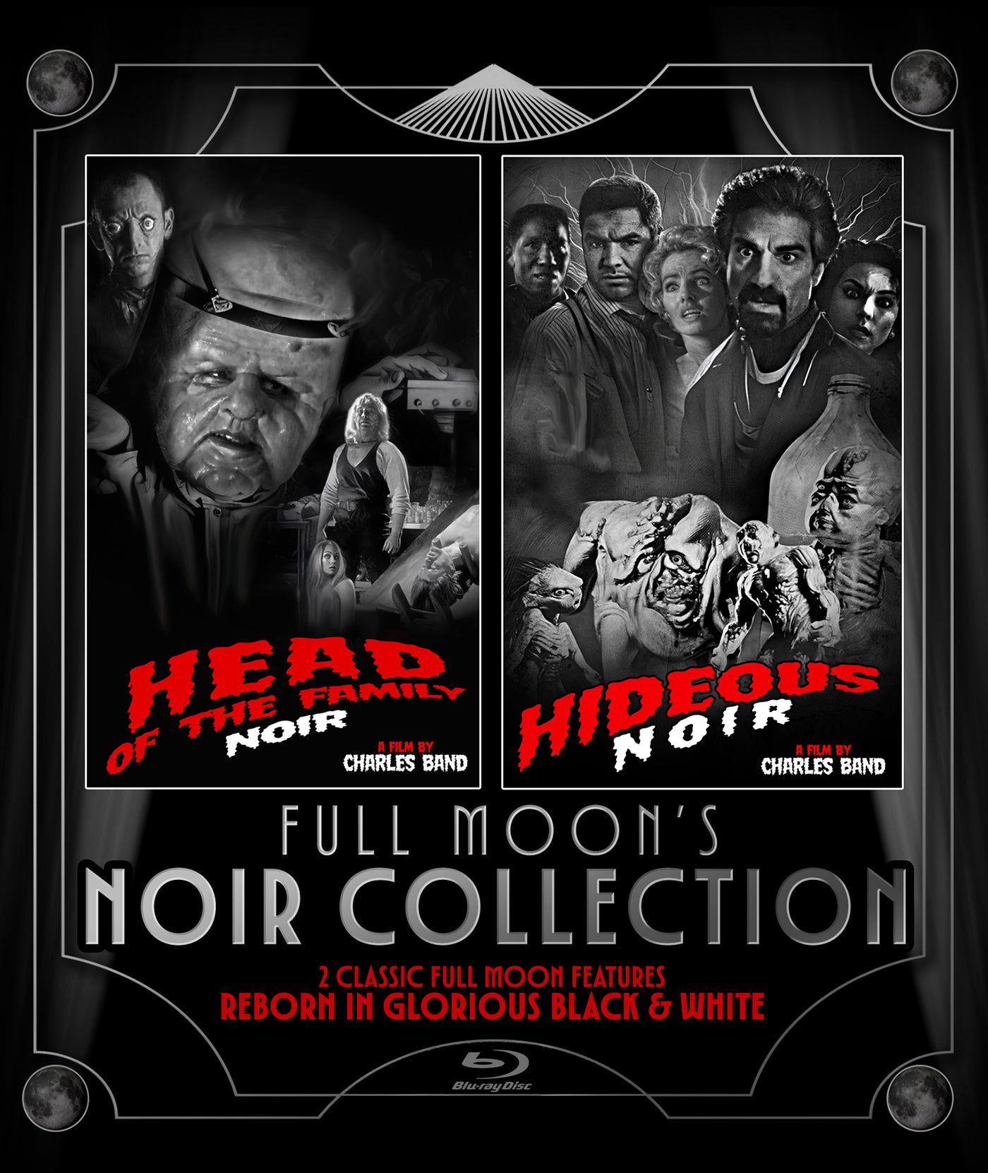 Full Moon's Noir Double Feature: Head Of The Family / Hideous! (Blu-ray)