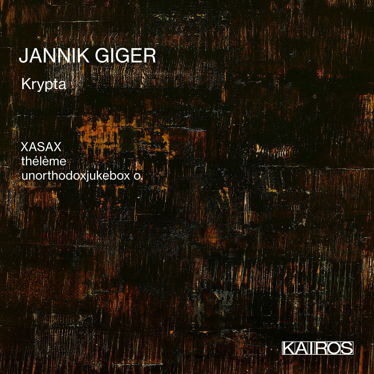 XASAX & theleme - Jannik Giger: Krypta (CD)