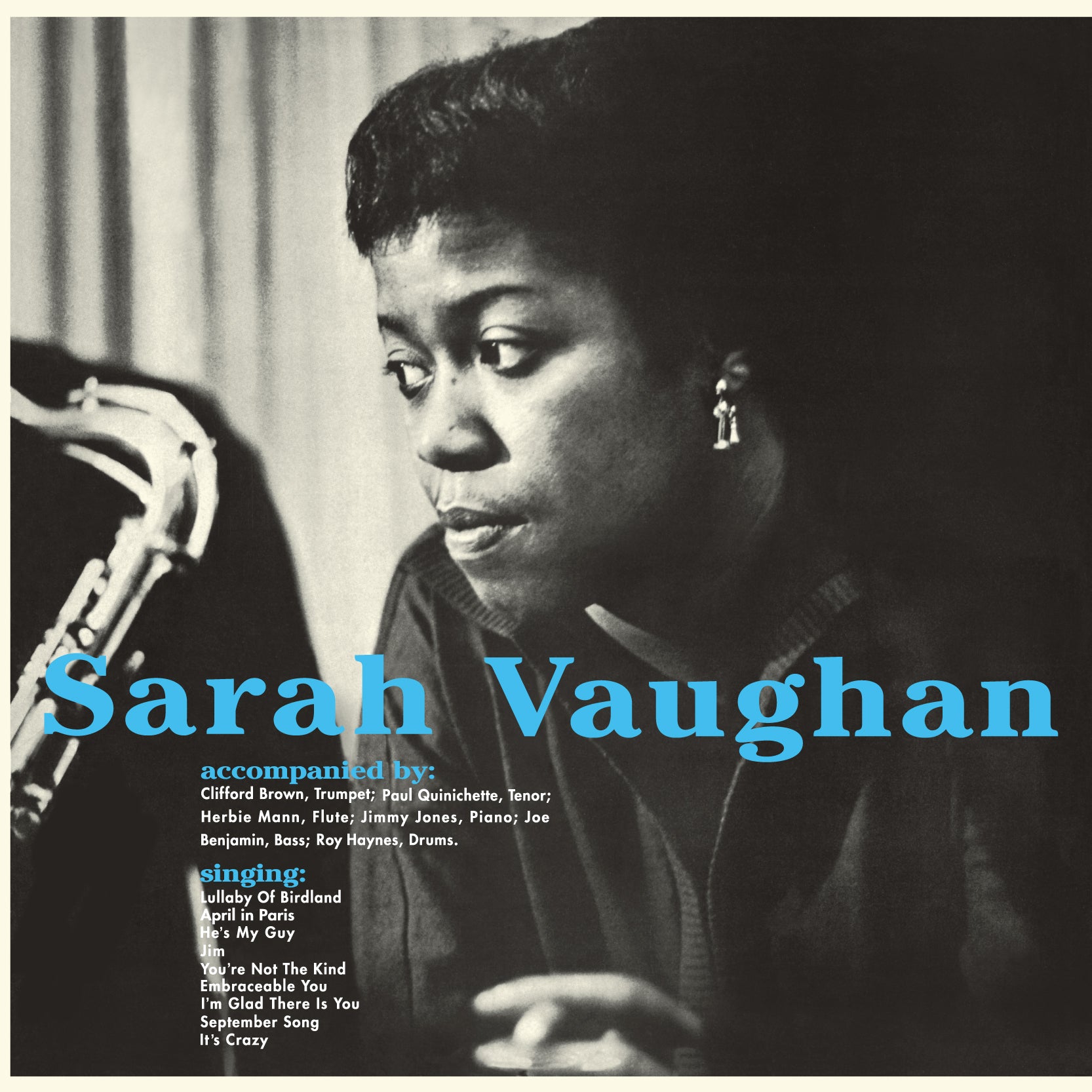 Sarah Vaughan - Sarah Vaughan With Clifford Brown + 1 Bonus Track! Limited Edition In Transparent Blue Vir (LP)