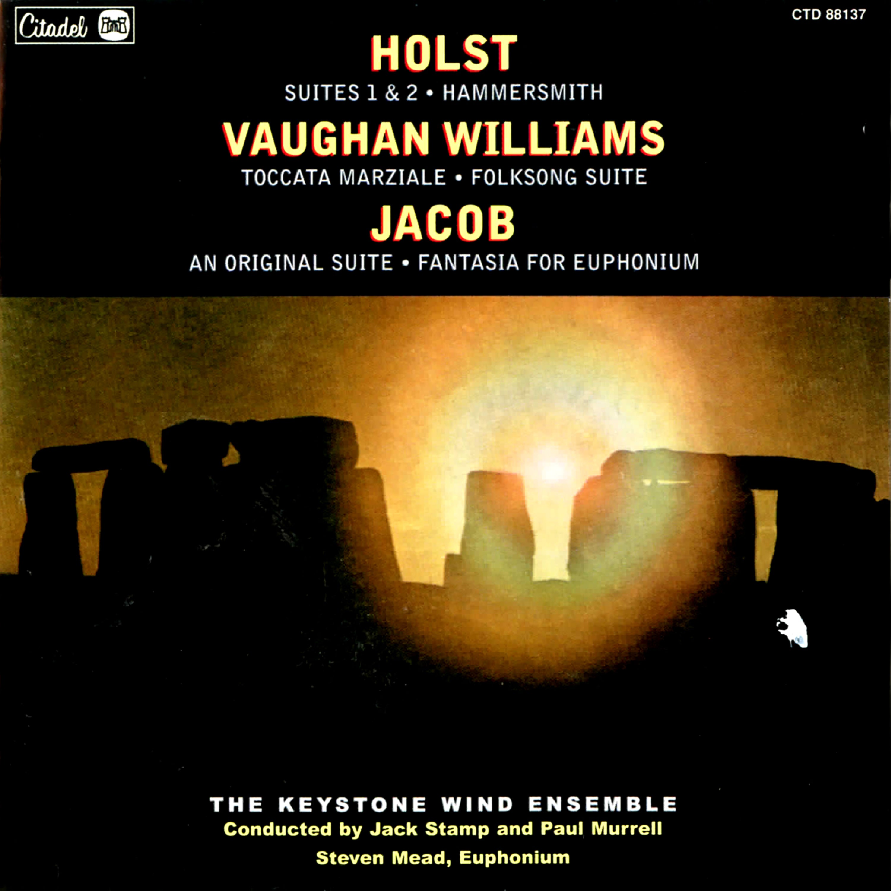 Gustav Holst & Vaughan Williams & Jacob - Suites 1 & 2/Hammersmith /Toccata Marziale/Folksong Suite/An Original Suite / Fastasia For Euphonium (CD)