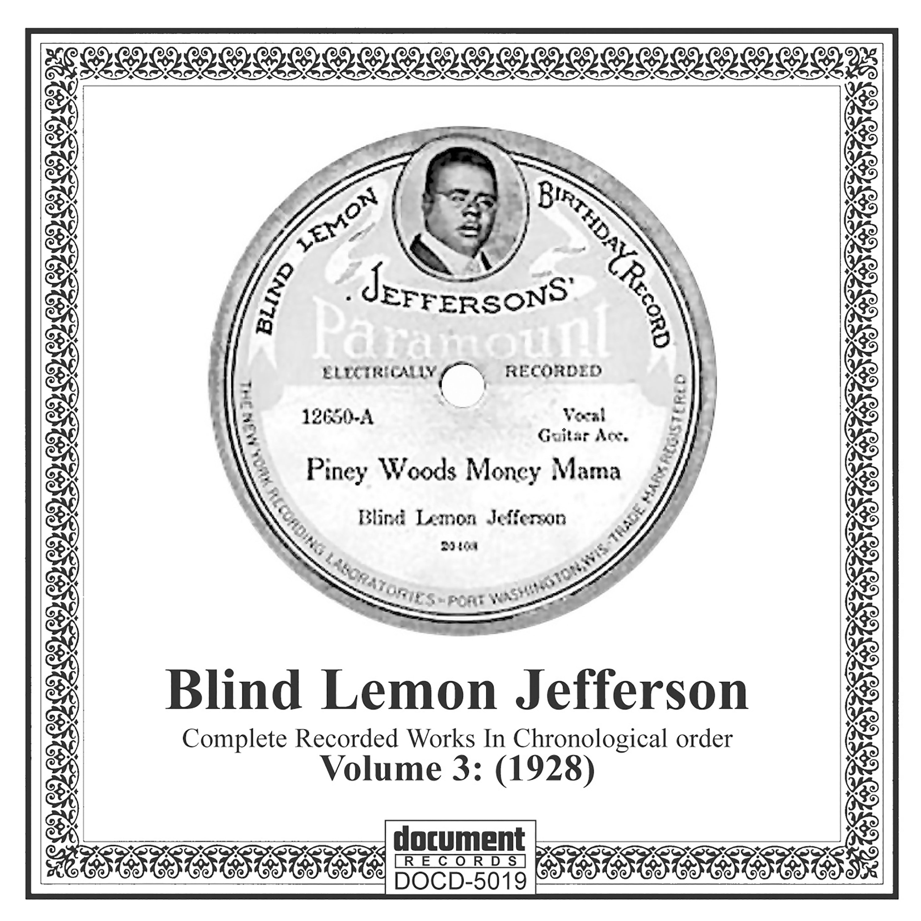 Blind Lemon Jefferson - Complete Recordings 1925-1929  Vol. 3 (1928) (CD)
