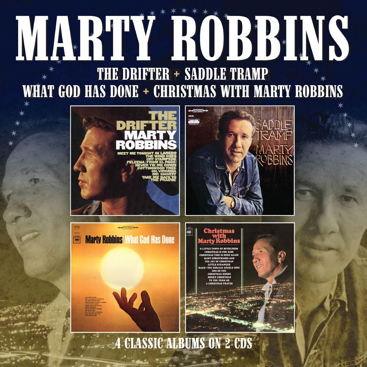 Marty Robbins - The Drifter/Saddle Tramp/What God Has Done/Christmas With Marty Robbins (CD)