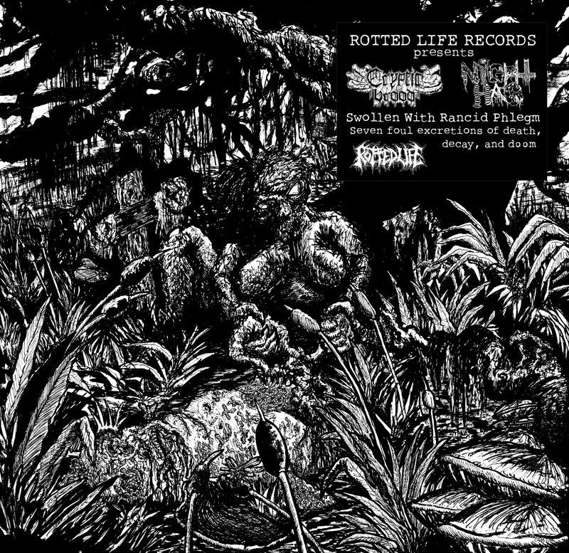 Cryptic Brood & Night Hag - Swollen With Rancid Phlegm (LP)