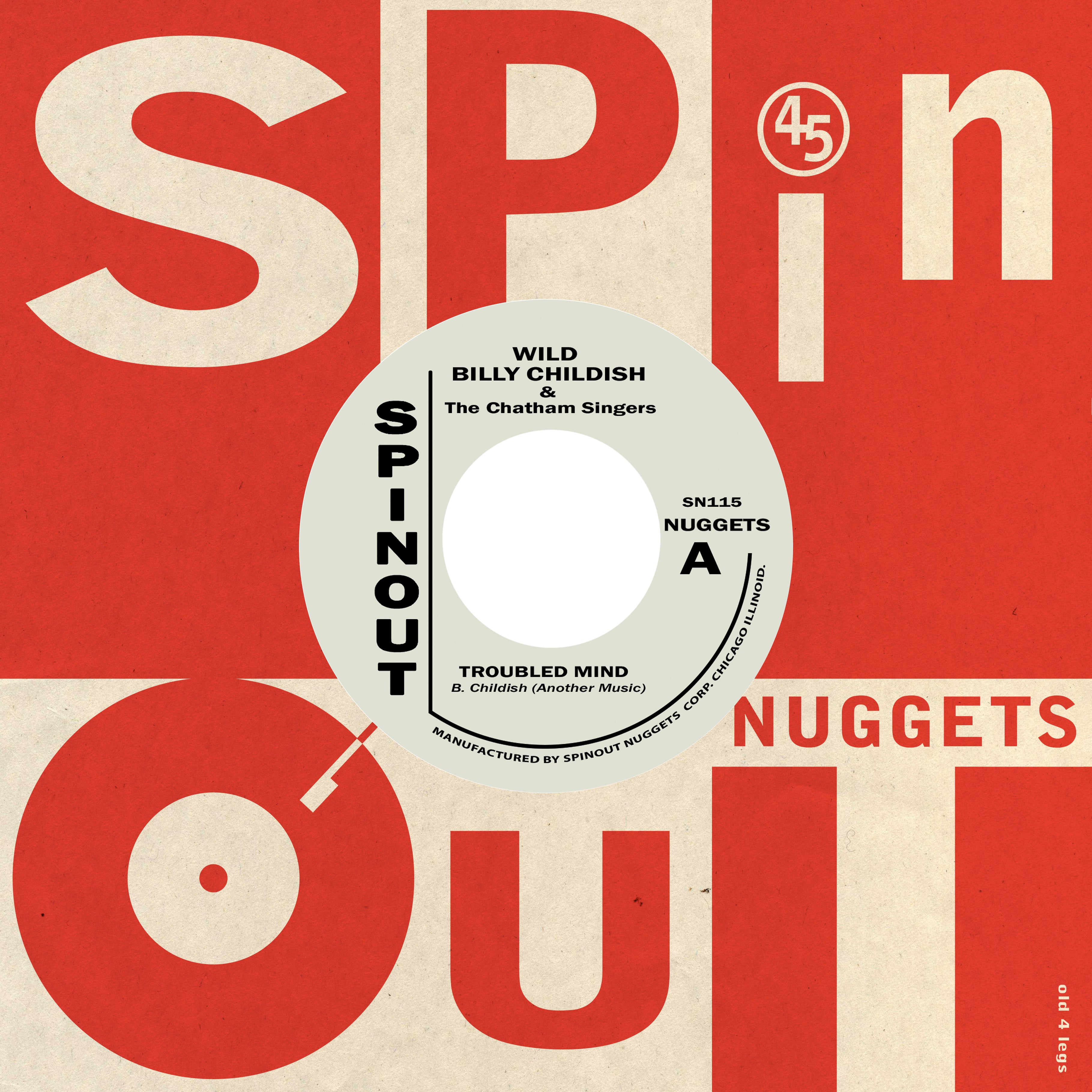 Wild Billy Childish & The Chatham Singers - Troubled Mind / Ranscombe Farm Boogie (7 INCH)