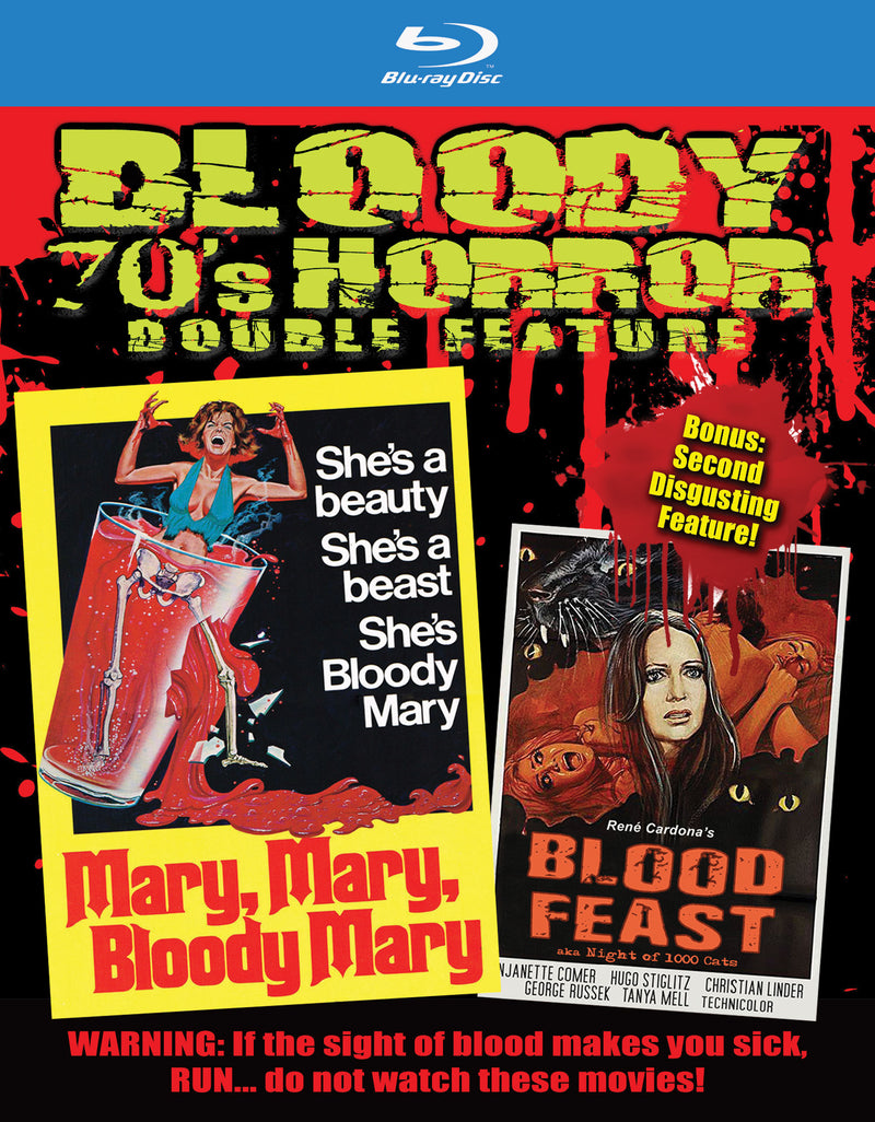 Bloody 70's Horror Double Feature: Mary, Mary, Bloody Mary + René Cardona's Blood Feast (Blu-Ray/DVD)